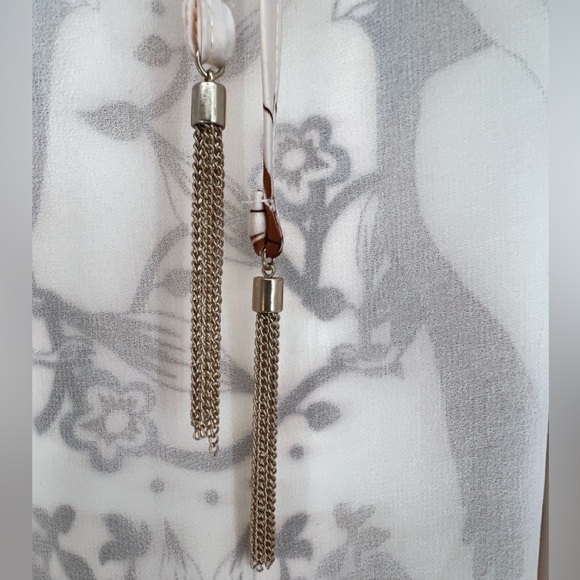 House of Harlow 1960 Cream and Brown Maxi Dress - Picture 4 of 9